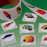 Tropical Fish StickersSold In Individual Rolls