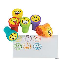 Goofy Smile Face Bright Stampers<br>24 Piece(s)