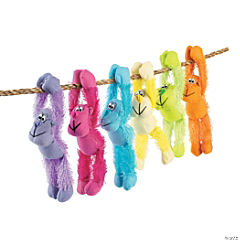 Long Arm Neon Stuffed Gorillas<br>1 dozen