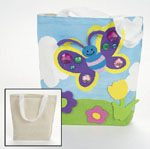 DIY Mini Canvas Tote Bags<br>8" X 8 1/2"-1 dozen