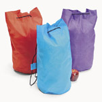 POLY NON WOVEN DRAWSTRING BAG 13 1/2" X 17". 12CT PACK