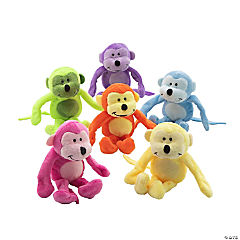 Neon Stuffed Monkeys<br>1 dozen