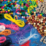 BEAD CRAFT SET 2000 BEADS 68YDS LACE 12 CLIPS IN PACK