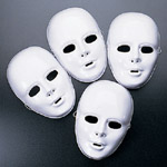 Design Your Own White Face Masks<br>1 dozen