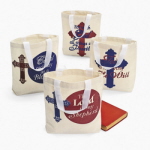 RELIGIOUS CANVAS TOTE BAG 12CT PACK