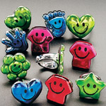 Assorted Smile Face Metallic Rings<br>144 piece(s)