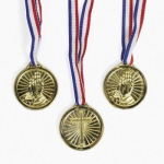 Religious Gold Medal Necklaces<br>1 dozen