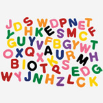 FELT ADHESIVE ABC LETTERS 1" 500PC PACK