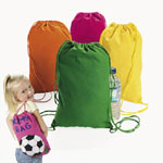 NEON DRAW STRING BACKPACKS 15" 12CT PACK