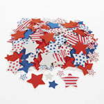 RED WHITE BLUE ADHESIVE STARS 500PC PACK