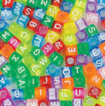 ABC CUBE BEAD ASSORTMENT 260 PC BAG
