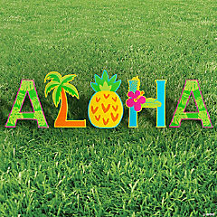 Aloha Plastic Yard Sign Set<br>5 piece(s)