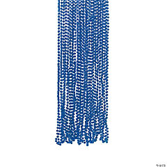 Bulk Blue Metallic Bead Necklaces<br>48 piece(s)