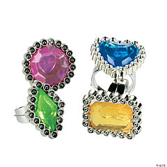 Bulk Jumbo Rhinestone Rings<br>72 piece(s)