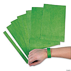 Bulk Green Self-Adhesive Wristbands<br>100 piece(s)
