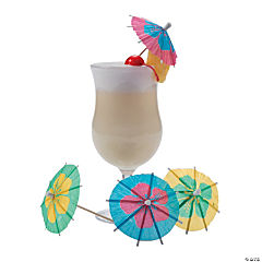 Buk Hibiscus Print Parasols Cocktail Umbrella Picks<br>144 piece(s)