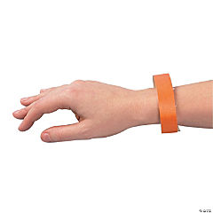 Bulk Orange Self-Adhesive Wristbands<br>100 piece(s)
