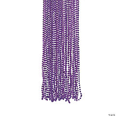 Bulk Purple Metallic Bead Necklaces<br>48 piece(s)