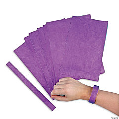 Bulk Purple Self-Adhesive Wristbands<br>100 piece(s)