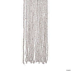 Bulk Silver Metallic Bead Necklaces<br>48 piece(s)