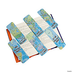 Bulk World Map Bookmarks<br>48 piece(s)