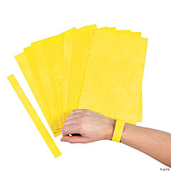 Bulk Yellow Self-Adhesive Wristbands<br>100 piece(s)