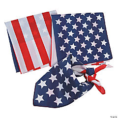 Flag Print Bandanas<br>1 dozen