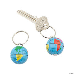 Bulk Globe Keychains<br>144 piece(s)
