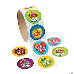 I Love Reading Sticker Roll<br>1 roll