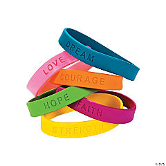 Inspirational Sayings Bracelets<br>24 piece(s)