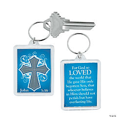 John 3:16 Keychains<br>1 dozen