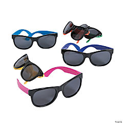 Kids Neon & Black Nomad Sunglasses<br>1 dozen