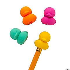 Lucky Duck Pencil Top Erasers<br>1 dozen
