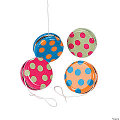 Bright Polka Dot YoYos,br>1 dozen