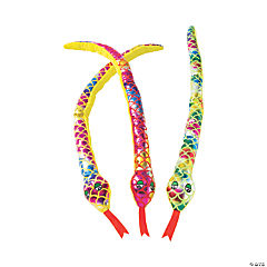 Plush Metallic Snakes<br>1 dozen