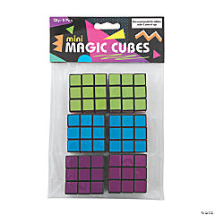 Mini Assorted Bright Colors Puzzle Cubes<br>1 dozen
