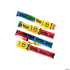 Smile Jesus Loves You Friendship Bracelets<br>1 dozen