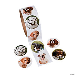 Realstic Dog Photo Sticker Roll<br>1 roll