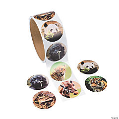 Realistic Zoo Animal Sticker Roll<br>1 roll