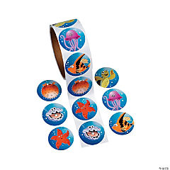 Tropical Sea Creatures Sticker Roll<br>1 roll