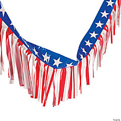 Patriotic Plastic Fringe Garland<br>Each