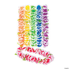 Premium Petal Polyester Leis<br> 1 dozen
