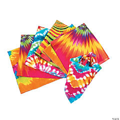 Psychedelic Tie Dye Bandanas<br>1 dozen