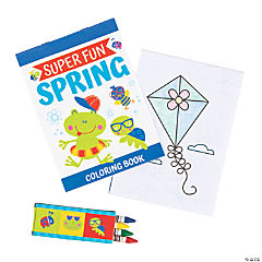 Snappy Spring Coloring Books w/Crayons<br>12 sets