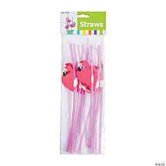 Tissue Flamingo Straws<br>1 dozen