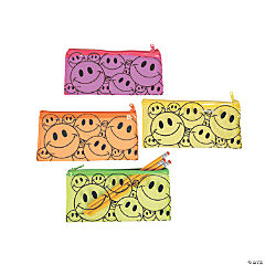 Smile Face Pencil Cases<br>1 dozen