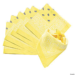 Yellow Bandanas<br>1 dozen